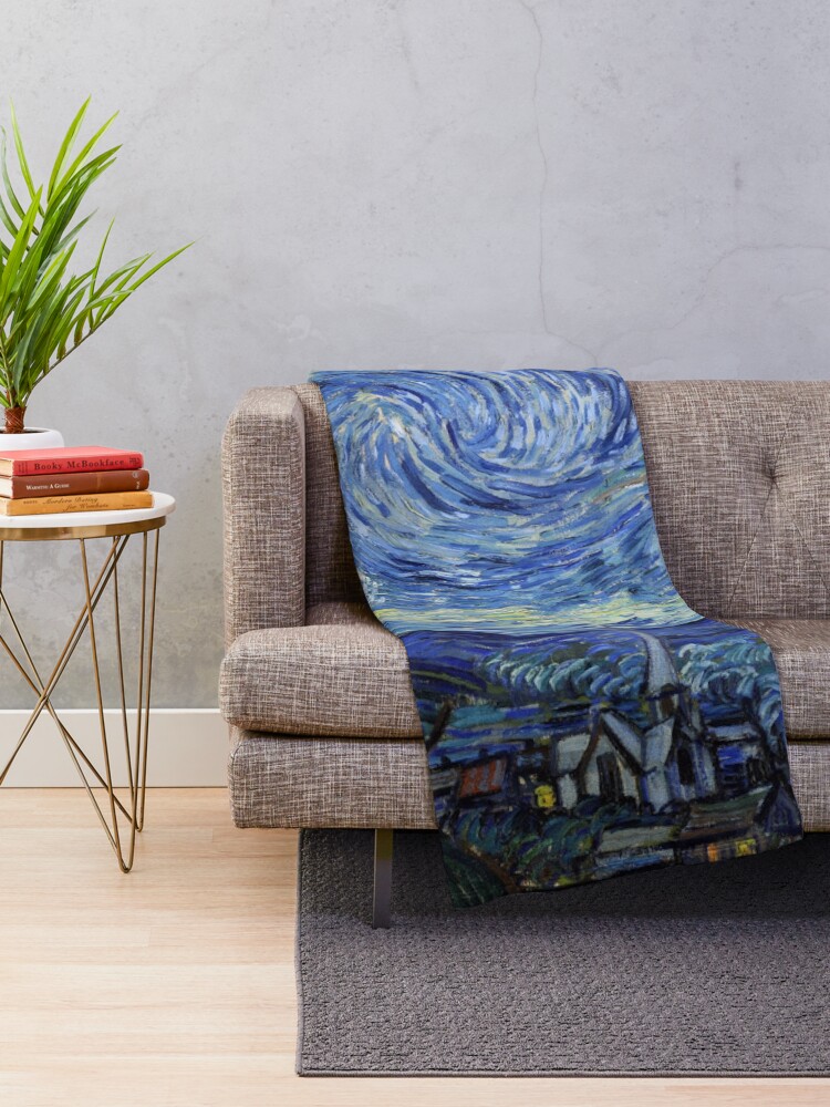 Alternate view of Starry Night, Van Gogh Throw Blanket