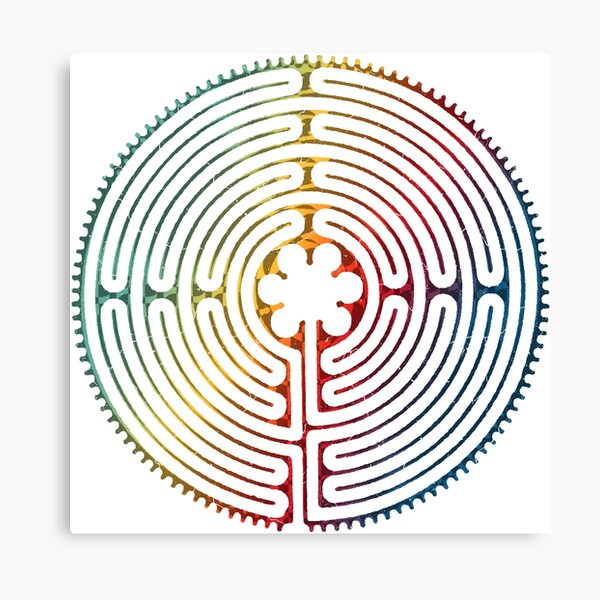 Sacred Geometry Symbol - Chartres Labyrinth 3 Canvas Print
