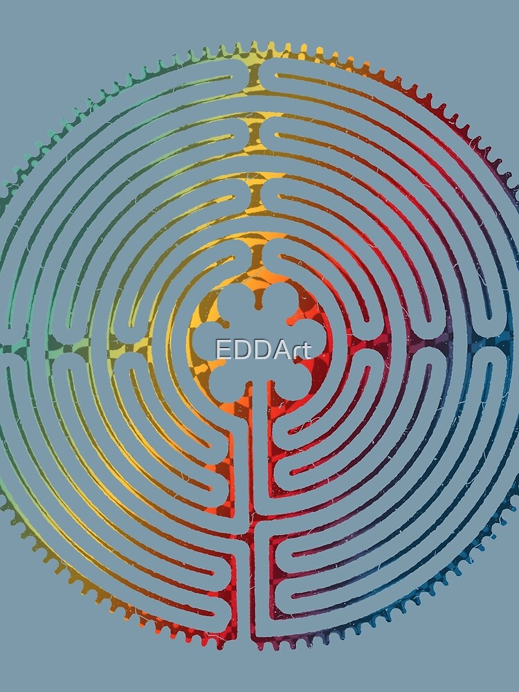 Sacred Geometry Symbol - Chartres Labyrinth 3 by EDDArt