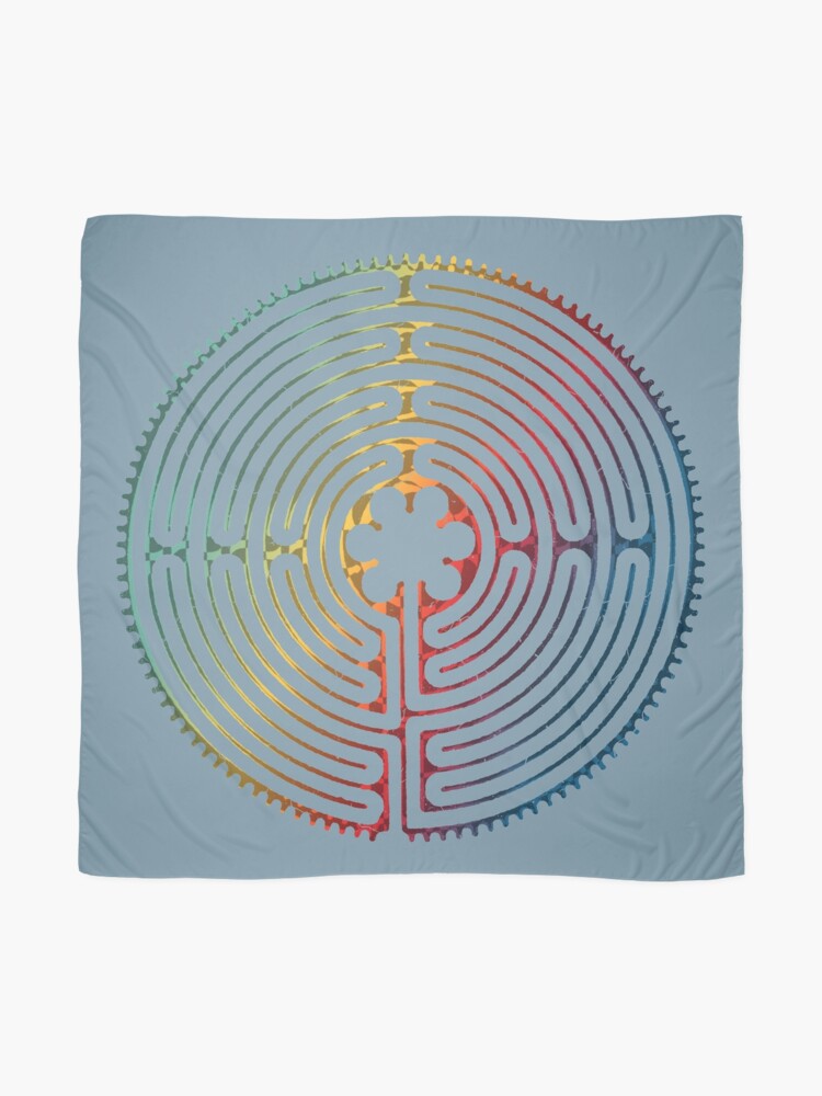 Alternate view of Sacred Geometry Symbol - Chartres Labyrinth 3 Scarf