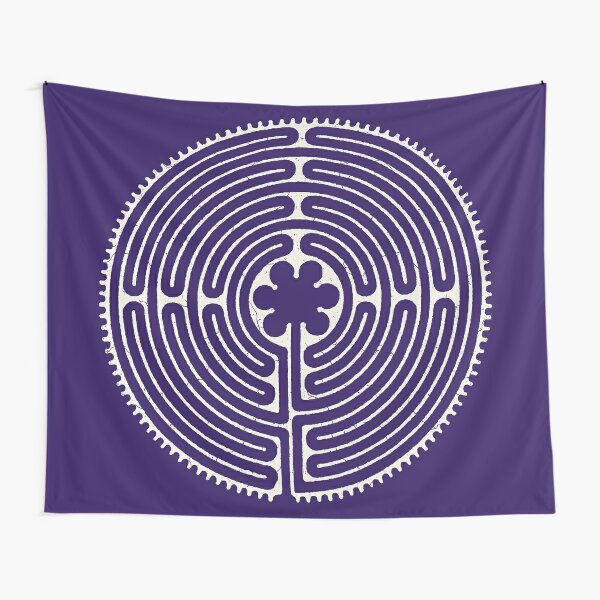 Sacred Geometry Symbol - Chartres Labyrinth 4 Tapestry