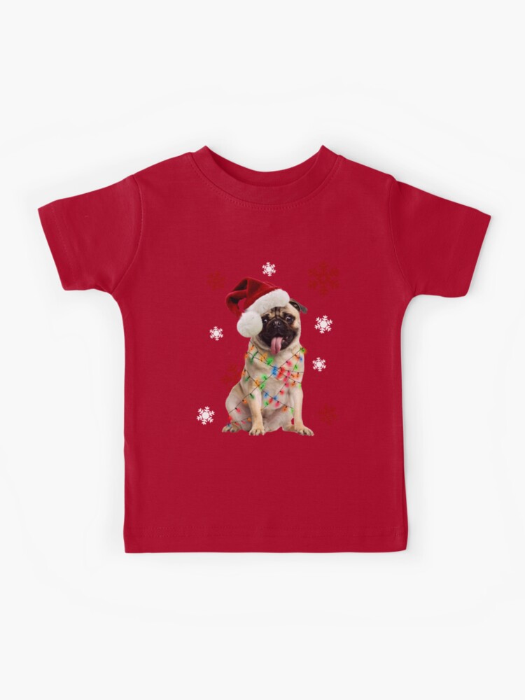 Merry Christmas Pug Santa Mistletoe Leggings, Zazzle