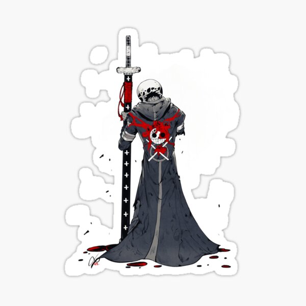 Trafalga D Law Corazon Sticker For Sale By Gtoluffy Redbubble