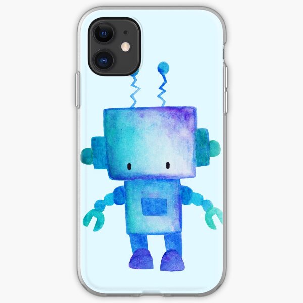 Cute Robot iPhone Soft Case