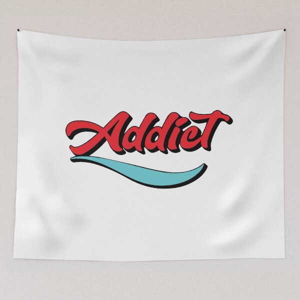 Item preview, addict typography illustration | ADDICT Clothing |Limited Edition Artist Designs designed and sold by KARTICK DUTTA.