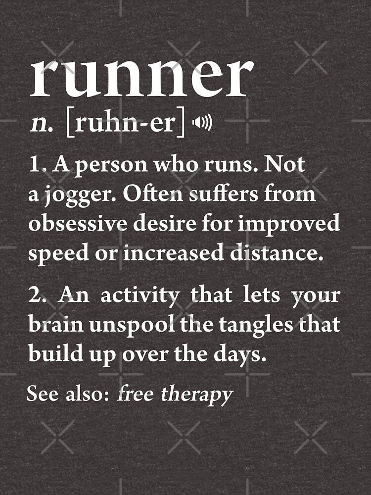 "Runner Definition Funning Running Athlete Workout Gift" Tshirt by