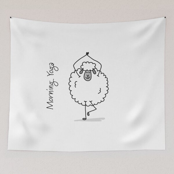Item preview, Funny sheep doing tree asana for yoga lover designed and sold by Kudryashka.