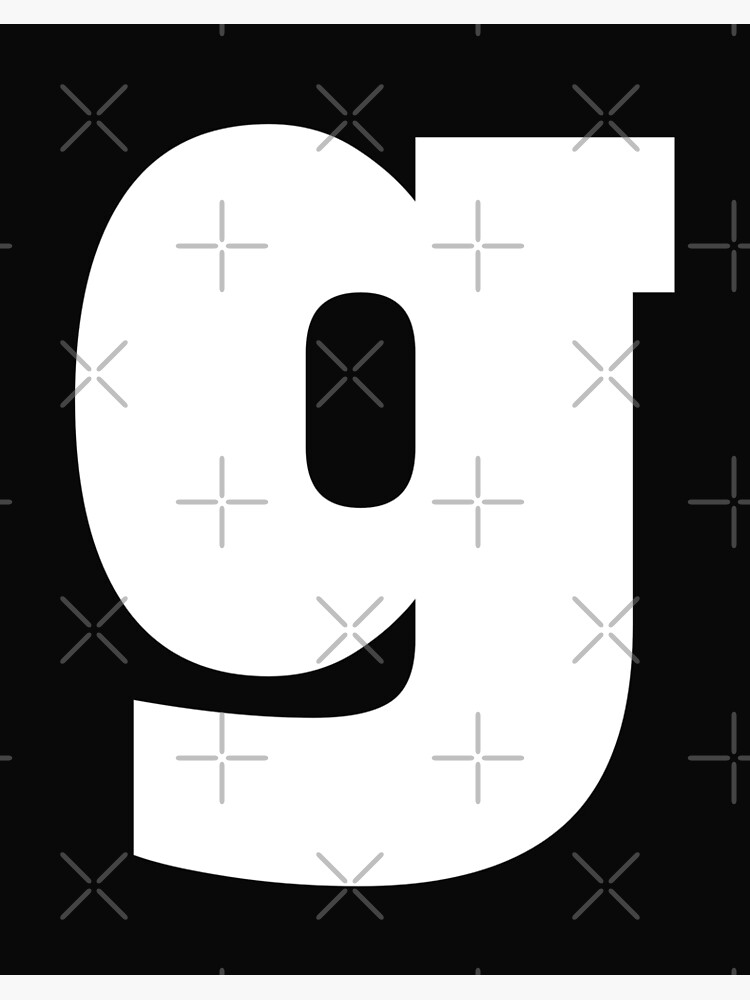 G – Old English Initial White Letter G | Art Board Print