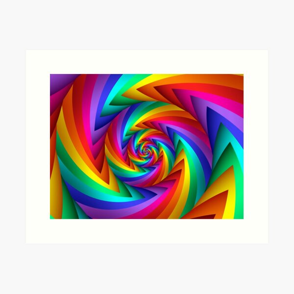 Vista previa del artículo con la obra «Rainbow Fractal espiral», diseñado y vendido por Kitty Bitty.