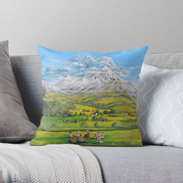The Sound of Music oil painting Throw Pillow