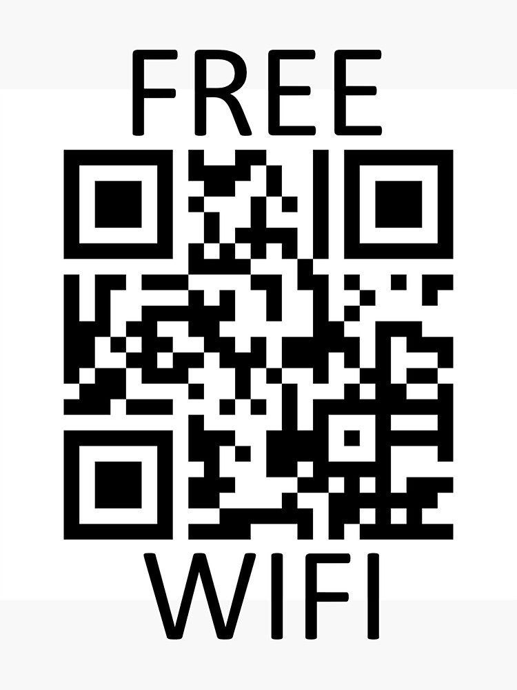  Free Wifi QR Code Sticker For Sale By Rorkijon Redbubble