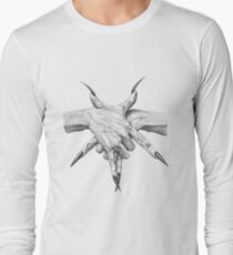 666 pentagram hand sign Ghostemane Merchandise Long Sleeve T-Shirt