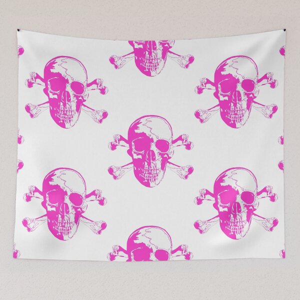 Item preview, Skull and cross bones Pink and White designed and sold by EvilLeftHand.