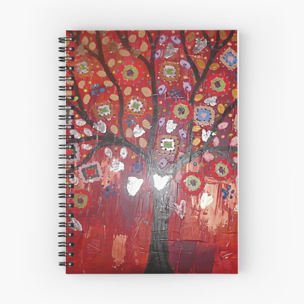 Item preview, Quirky Black Fantasy Tree in a Red Hot Sky designed and sold by Casimirasart.