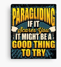Paragliding Skydiving Parachute Canvas Print