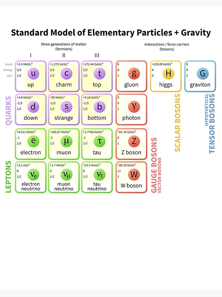 Lámina rígida «El Modelo Estándar de Física de Partículas.» de the-elements  | Redbubble