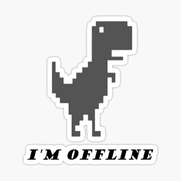 Error Dinosaur T-Rex Google Chrome Mini Game HenryDecal5550730 Set Of Two  (2x) , Decal , Sticker , Laptop , Car , Truck