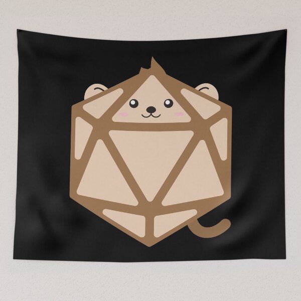Item preview, Polyhedral 20 Sided Dice Monkey - Tabletop RPG and Animal Lovers Mashup designed and sold by pixeptional.