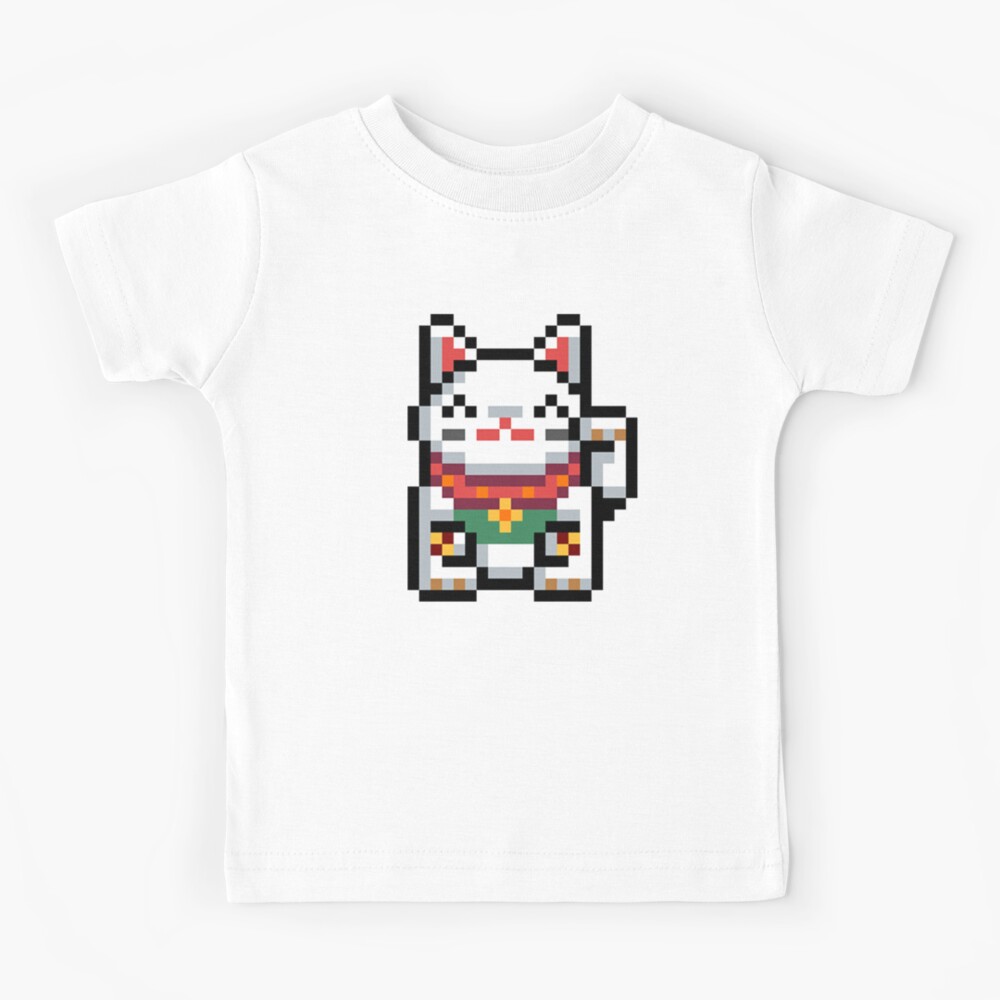 ねこリッキー Maneki-Neko Lucky Cat 8-Bit Pixel Art