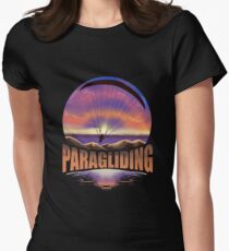 Paragliding Skydiving Parachute Women's Fitted T-Shirt
