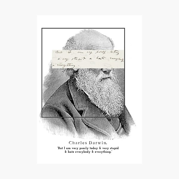 Charles Darwin Feeling stupid Photographic Print
