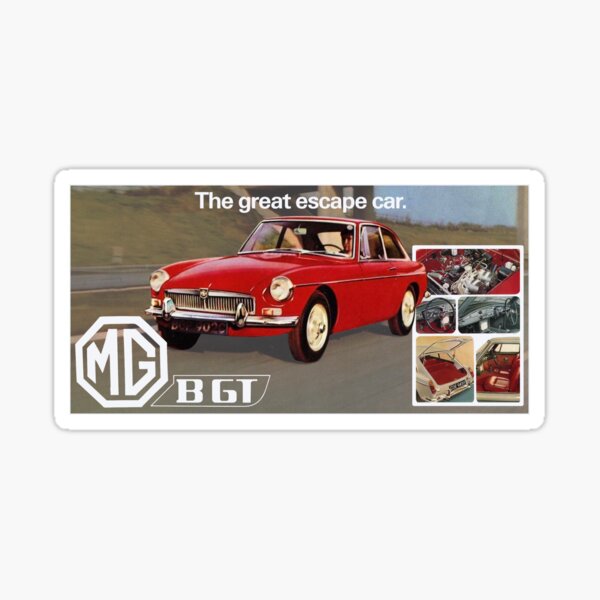 Mgb Gt Sticker For Sale By Throwbackmotors Redbubble