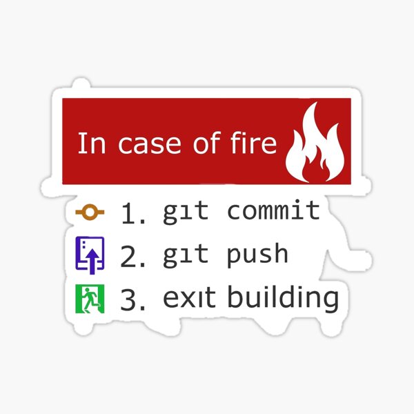 Git en cas d'incendie Sticker