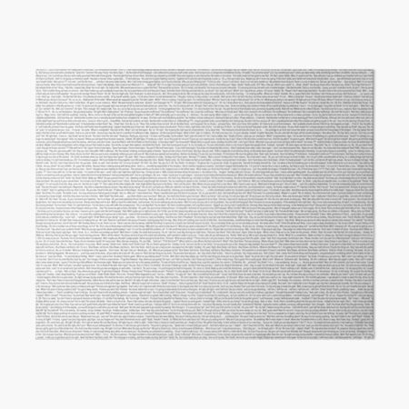 Entire Shrek Script Art Board Print