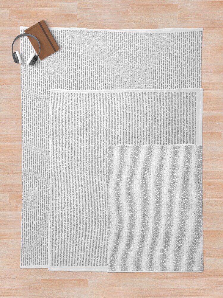 Alternate view of Entire Shrek Script Throw Blanket