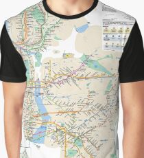#NY #subway #map #famousplace #BrooklynBridge #CityHall #ChambersStreet #NewYorkCity #USA #map #cartography #topography #travel #country #guidance #vector #graph#colorimage #newyorkstate #NYSubwayMap Graphic T-Shirt