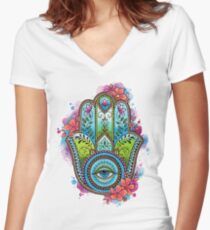 Hamsa Hand - Lorna Laine Women's Fitted V-Neck T-Shirt