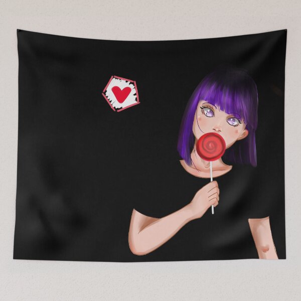 Item preview, Hinata eating lolipop anime girl cute designed and sold by KawaiiAeon.