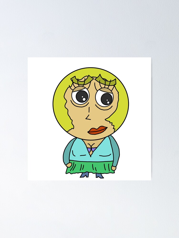 Póster «Personaje de dibujos animados mujer lujuria personajes de dibujos  animados divertidos cabello blone» de phys | Redbubble