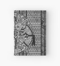 Native American Kokopelli - Ethno Border Pattern 6 Hardcover Journal