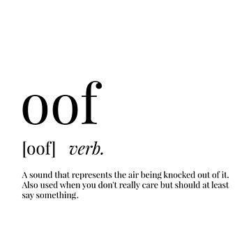 What does 'oof' mean? : r/EnglishLearning
