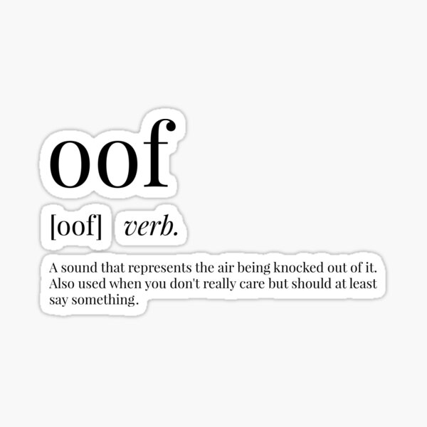 Oof: Funny Definition, Poster By Rimi Ski | atelier-yuwa.ciao.jp