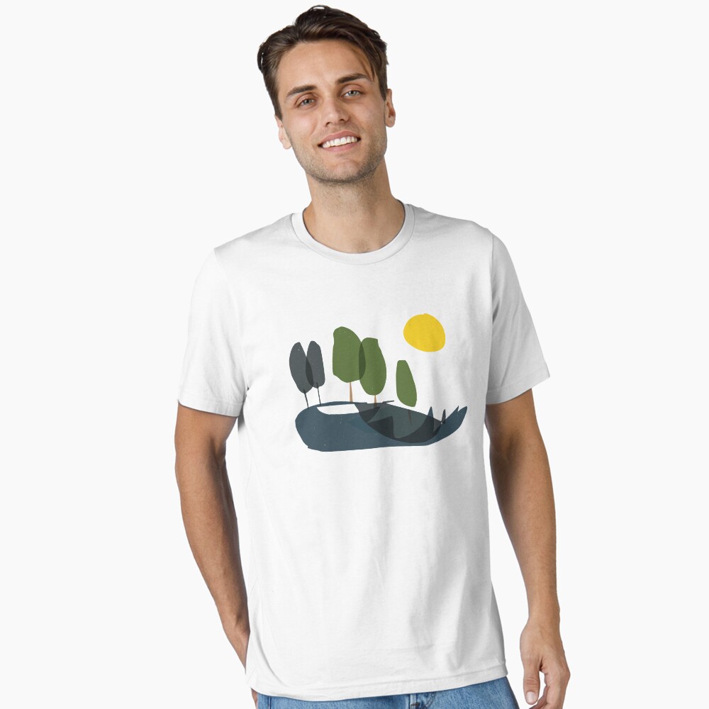 Vista previa del artículo con la obra «Camiseta esencial», diseñado y vendido por CovoStudio.
