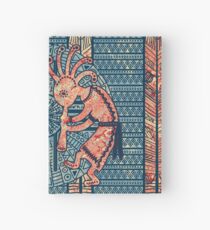 Native American Kokopelli - Ethno Border Pattern 7 Hardcover Journal