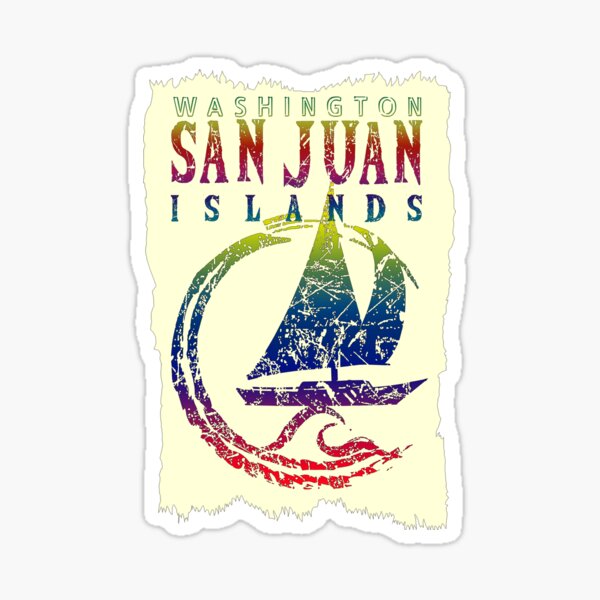 Item preview, San Juan Islands, Washington, WA, Sailboat Sailing Yacht Nautical Souvenir Gift designed and sold by ArtByBollwitt.