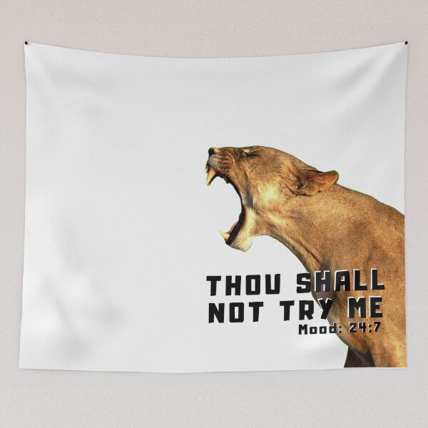 Item preview, LION THOU SHALL NOT TRY ME Mood 24 7 ACTIVIST t-shirt designed and sold by VIDDAtees.
