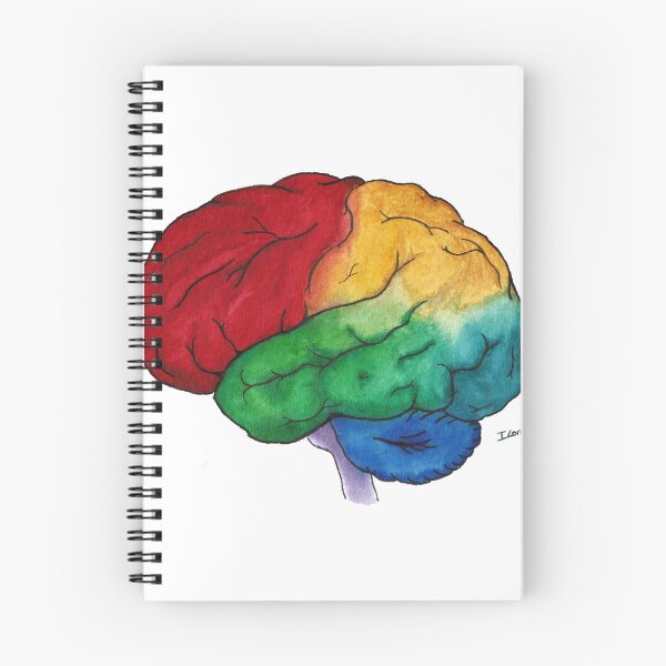 Item preview, Brain Colorfull Power Mind Watercolor Psychology designed and sold by ILoresart.