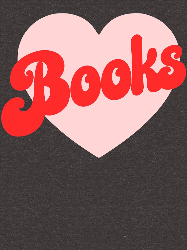 Funny I Love Books Print with Heart by kapotka