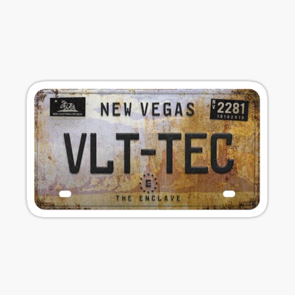Vista previa del artículo con la obra «Matrícula de New Vegas», diseñado y vendido por Jamie Stryker.