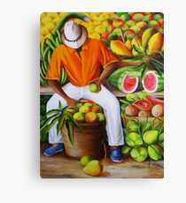 Manuel the Caribbean Fruit Vendor Canvas Print