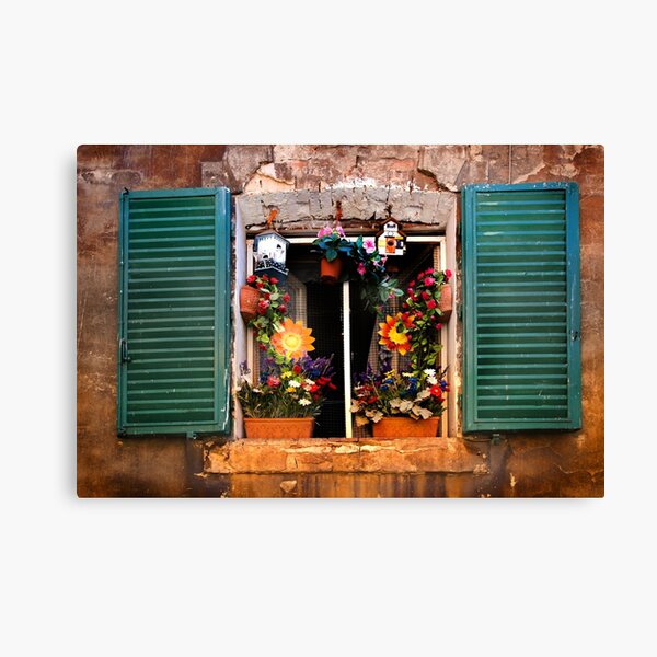 Tuscan window - Siena Canvas Print