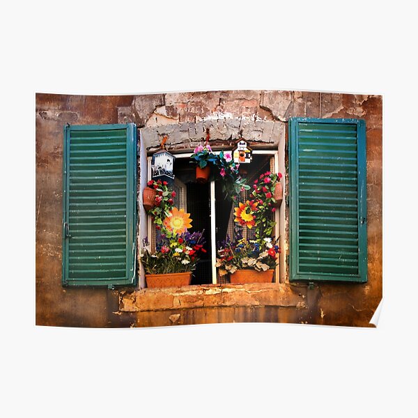 Tuscan window - Siena Poster