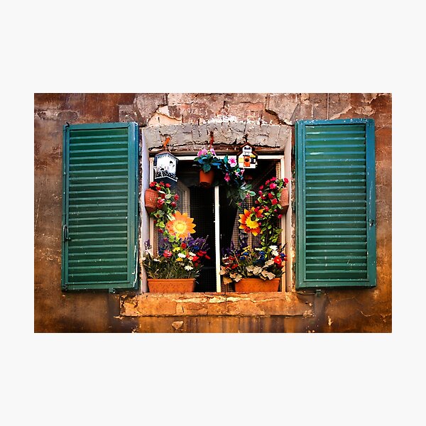 Tuscan window - Siena Photographic Print