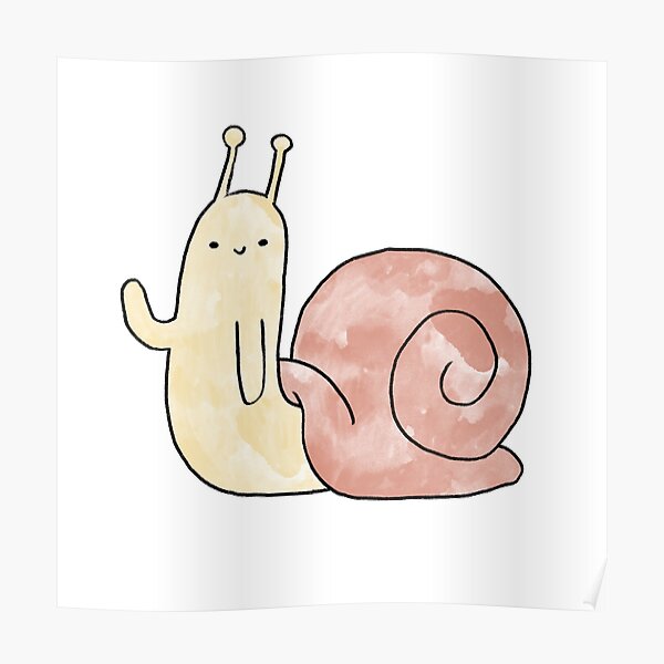Adventure Time Snail Friend Poster