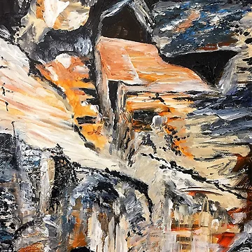 Artwork thumbnail, Runswick Rocks Abstract by Robert Petcher Art