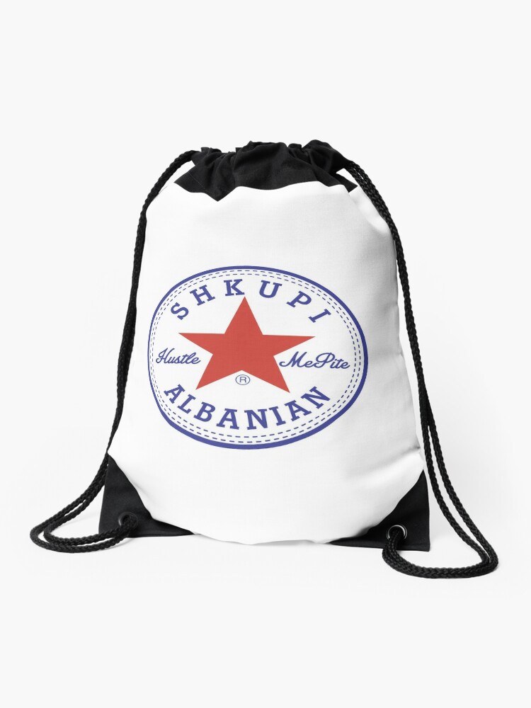 Shkupi All Star Converse Design" Drawstring Bag for Sale hustlemepite | Redbubble